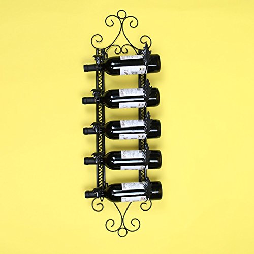 HYSJDMNC Schmiedeeisen-Wandmontage Weinregal, Home Bar Decoration Weinglashalter, europäischer Rotweinbecher invertiertes Rack/Schwarz YYuan HYSJDMNC Schmiedeeisen-Wandmontage Weinregal, Home Bar Decoration Weinglashalter, europäischer Rotweinbecher invertiertes Rack/Schwarz YYuan von HYSJDMNC