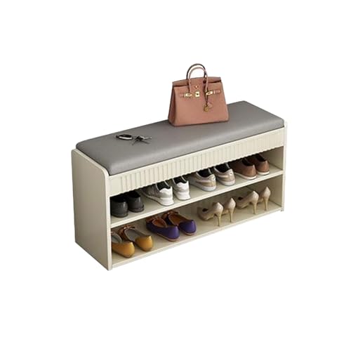 HYSJDMNC Schuhstuhlschuhschuhstuhl, Home-Eingangsschuh-Hocker-Sitzschuhschrank integriert weiche Kissenschuhregal für Eingang, Schlafzimmer, Wohnzimmer, 80 cm, Milch weiße Doppelschicht YYuan HYSJDMNC Schuhstuhlschuhschuhstuhl, Home-Eingangsschuh-Hocker-Sitzschuhschrank integriert weiche Kissenschuhregal für Eingang, Schlafzimmer, Wohnzimmer, 80 cm, Milch weiße Doppelschicht YYuan von HYSJDMNC
