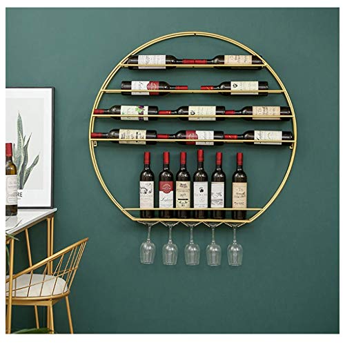HYSJDMNC Weinregal Weinständer mit Stammwarenglashalter, wandmontierte Metallhänge Weinständer, Rotweinlagerständer, Hausküchendekor -Display Rack Weinständer/Gold/80 cm YYuan HYSJDMNC Weinregal Weinständer mit Stammwarenglashalter, wandmontierte Metallhänge Weinständer, Rotweinlagerständer, Hausküchendekor -Display Rack Weinständer/Gold/80 cm YYuan von HYSJDMNC