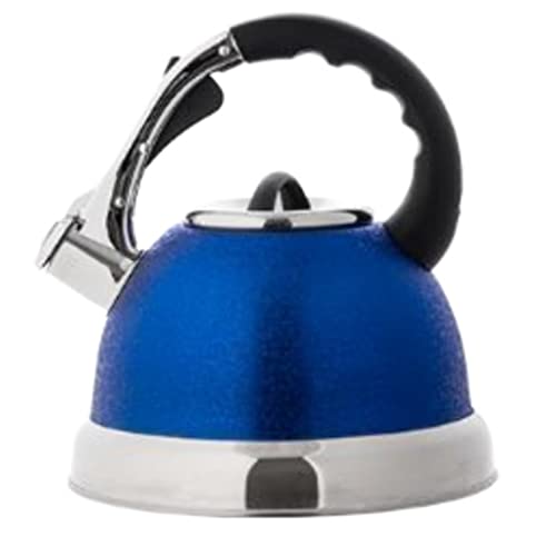 Herd Top Kessel Teekessel Edelstahl-Kocher Whistling Kessel Vergrößerung Ausgaberout Heiße Teakettle Teekanne Anti-Scenen-Nylongriff Teekanne 3,5-l-Teekanne für Gasherd (Farbe: Rosso) (blau Eins von HYSJDMNC