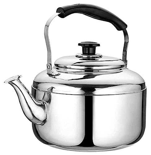 Herd Top Kessel Teekessel Edelstahl Teekessel Herdpfeife Pfeife Teekanne mit ergonomischer Griff -Teekanne für Gasherd (Größe: 3L) (eine Farbe 5L) YYuan von HYSJDMNC