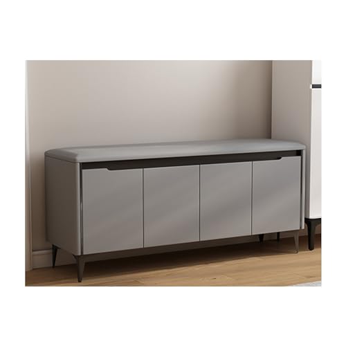 Schuhaufbewahrungsbank Schuhregalbank mit Tür, verstellbare Slyes, versteckte Schuhbank mit Aufbewahrungsschuhkissen -Sitz für Komfortstil für Eingangseingang, Flur, Mudroom (Farbe: Light Gra YYuan Schuhaufbewahrungsbank Schuhregalbank mit Tür, verstellbare Slyes, versteckte Schuhbank mit Aufbewahrungsschuhkissen -Sitz für Komfortstil für Eingangseingang, Flur, Mudroom (Farbe: Light Gra YYuan von HYSJDMNC