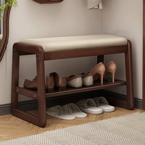 Schuhbankeingang, Schuhbank mit gepolstertem Sitz, gepolsterte Ottomane für Schlafzimmer Ende des Bettes, Holzschuhwechselbank für Wohnzimmer, Eingangszimmer, Schlafzimmer (grau, 100 cm/39,4 Zoll) von HYSJDMNC