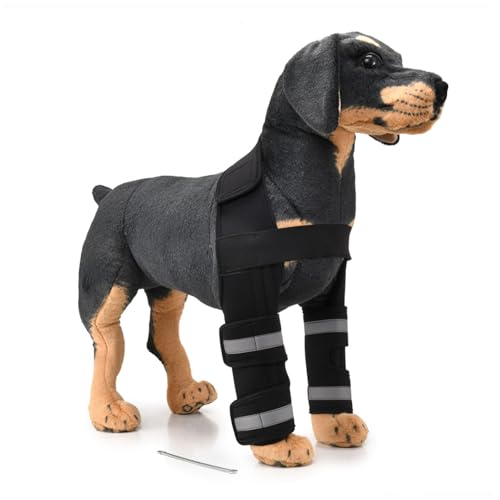 HYSMF Bandage Hund vorderbein für Schulter und Vorderbein, Hunde-Ellbogenbandage bei Schulterluxation, Druckstellen, Ellenbogenverletzungen und Stabilitätsverlust durch Arthritis,Black-L HYSMF Bandage Hund vorderbein für Schulter und Vorderbein, Hunde-Ellbogenbandage bei Schulterluxation, Druckstellen, Ellenbogenverletzungen und Stabilitätsverlust durch Arthritis,Black-L von HYSMF