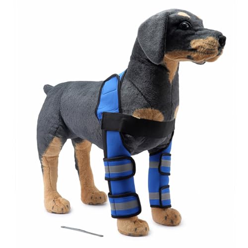 HYSMF Bandage Hund vorderbein für Schulter und Vorderbein, Hunde-Ellbogenbandage bei Schulterluxation, Druckstellen, Ellenbogenverletzungen und Stabilitätsverlust durch Arthritis,Blue-S HYSMF Bandage Hund vorderbein für Schulter und Vorderbein, Hunde-Ellbogenbandage bei Schulterluxation, Druckstellen, Ellenbogenverletzungen und Stabilitätsverlust durch Arthritis,Blue-S von HYSMF