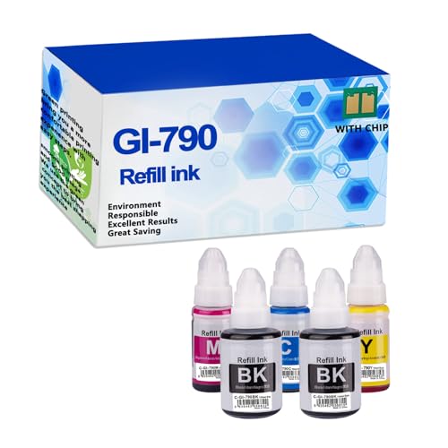 HYSMF GI-790 kompatible Tintenflaschen als Ersatz für Canon GI790 GI 790, zur Verwendung mit PIXMA G1000 G1010 G2000 G2002 G2010 G3000 G3010 G4000 G4010 Druckern.,Sets-1 Pack HYSMF GI-790 kompatible Tintenflaschen als Ersatz für Canon GI790 GI 790, zur Verwendung mit PIXMA G1000 G1010 G2000 G2002 G2010 G3000 G3010 G4000 G4010 Druckern.,Sets-1 Pack von HYSMF