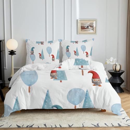 HYSNKSM Bettwäsche 135x200 Blau Bettwäsche Sets 3Teilig Mikrofaser Bettbezug 135 x 200 und 2 Kissenbezug 80x80 cm Kuschelige Bettbezüge Weihnachten mit Reißverschlusd75 HYSNKSM Bettwäsche 135x200 Blau Bettwäsche Sets 3Teilig Mikrofaser Bettbezug 135 x 200 und 2 Kissenbezug 80x80 cm Kuschelige Bettbezüge Weihnachten mit Reißverschlusd75 von HYSNKSM