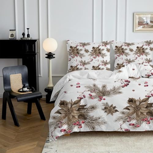 HYSNKSM Bettwäsche 135x200 Braun Bettwäsche Sets 3Teilig Mikrofaser Bettbezug 135 x 200 und 2 Kissenbezug 80x80 cm Kuschelige Bettbezüge Tannenzapfenmuster mit Reißverschlusd100 HYSNKSM Bettwäsche 135x200 Braun Bettwäsche Sets 3Teilig Mikrofaser Bettbezug 135 x 200 und 2 Kissenbezug 80x80 cm Kuschelige Bettbezüge Tannenzapfenmuster mit Reißverschlusd100 von HYSNKSM