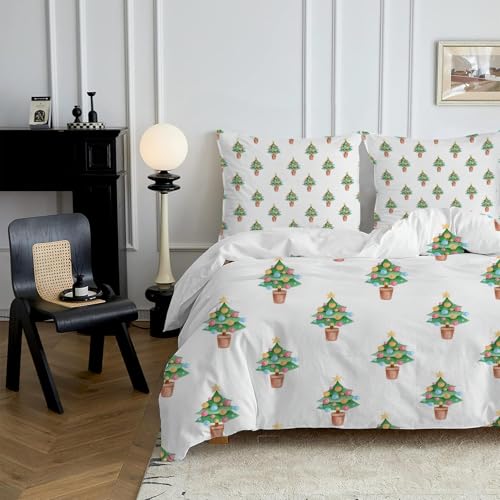 HYSNKSM Bettwäsche 135x200 Grün Bettwäsche Sets 3Teilig Mikrofaser Bettbezug 135 x 200 und 2 Kissenbezug 80x80 cm Kuschelige Bettbezüge Weihnachtsbaum mit Reißverschlusd98 HYSNKSM Bettwäsche 135x200 Grün Bettwäsche Sets 3Teilig Mikrofaser Bettbezug 135 x 200 und 2 Kissenbezug 80x80 cm Kuschelige Bettbezüge Weihnachtsbaum mit Reißverschlusd98 von HYSNKSM