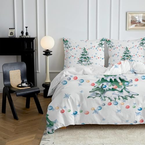 HYSNKSM Bettwäsche 155x220 Grün Bettwäsche Sets 3Teilig Mikrofaser Bettbezug 155 x 220 und 2 Kissenbezug 80x80 cm Kuschelige Bettbezüge Weihnachtsschneeflocken mit Reißverschlusd92 HYSNKSM Bettwäsche 155x220 Grün Bettwäsche Sets 3Teilig Mikrofaser Bettbezug 155 x 220 und 2 Kissenbezug 80x80 cm Kuschelige Bettbezüge Weihnachtsschneeflocken mit Reißverschlusd92 von HYSNKSM