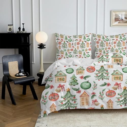 HYSNKSM Bettwäsche 200x200 Farbe Bettwäsche Sets 3Teilig Mikrofaser Bettbezug 200 x 200 und 2 Kissenbezug 80x80 cm Kuschelige Bettbezüge Frohe Weihnachten mit Reißverschlusd97 HYSNKSM Bettwäsche 200x200 Farbe Bettwäsche Sets 3Teilig Mikrofaser Bettbezug 200 x 200 und 2 Kissenbezug 80x80 cm Kuschelige Bettbezüge Frohe Weihnachten mit Reißverschlusd97 von HYSNKSM