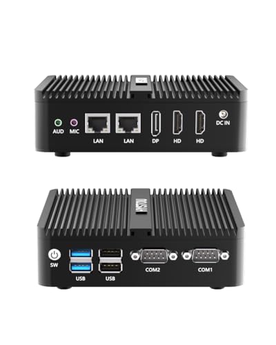 HYSTOU Mini PC Lüfterlos N100 Fanless Mini PC 16GB Ram 512GB SSD Mini PC für Industrie Home Server von HYSTOU