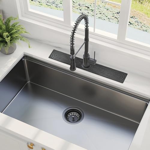 HYTAMY Wasserhahnmatte für Küchenspüle, saugfähige Steinspüle, Kieselgur, schnell trocknende Wasserhahnmatte, Badezimmer-Arbeitsplatte, Wasserhahn-Spritzschutz, Trockenstein-Spülbeckenablage HYTAMY Wasserhahnmatte für Küchenspüle, saugfähige Steinspüle, Kieselgur, schnell trocknende Wasserhahnmatte, Badezimmer-Arbeitsplatte, Wasserhahn-Spritzschutz, Trockenstein-Spülbeckenablage von HYTAMY