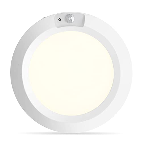 HYTINO Deckenlampe LED mit Bewegungsmelder mit Batterien,3000K 210LM Kabellose Deckenleuchte Innen, Garagenbeleuchtung LED Innen Akku Ø16cm für Flur,Schuppen,Keller,1 Stück von HYTINO