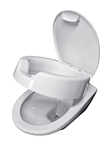 HYTO Toilettensitzerhöhung 12 cm mit stabilem Scharnier aus Edelstahl und Deckel, WC Sitzerhöhung für Senioren, Hoher Toilettensitz 12 cm, Sitzbrett für Senioren, Weiß HYTO Toilettensitzerhöhung 12 cm mit stabilem Scharnier aus Edelstahl und Deckel, WC Sitzerhöhung für Senioren, Hoher Toilettensitz 12 cm, Sitzbrett für Senioren, Weiß von HYTO MED
