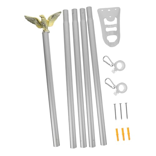 HYTROVE 1 Satz Aluminiums Fahnenmast Set Abnehmbarer Flaggenmast für Garten Terrasse Sportveranstaltungen Rostfrei Einfach Montierbar für Outdoor Events von HYTROVE