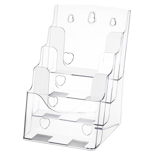 HYTROVE 1 Stück Acryl Literaturhalter Stufiger Dokumentenständer Transparenter Desktop Organizer für Magazine Broschüren Unterlagen Stabil Langlebig HYTROVE 1 Stück Acryl Literaturhalter Stufiger Dokumentenständer Transparenter Desktop Organizer für Magazine Broschüren Unterlagen Stabil Langlebig von HYTROVE