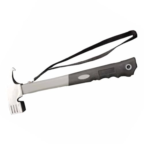 HYTROVE 1 Stück Camping Hammer mit Ergonomischem Griff Multifunktionales Outdoor Werkzeug zum Entfernen von Zeltheringen Hammer Leicht Tragbar Langlebig für Camping Wandern und Outdoor von HYTROVE