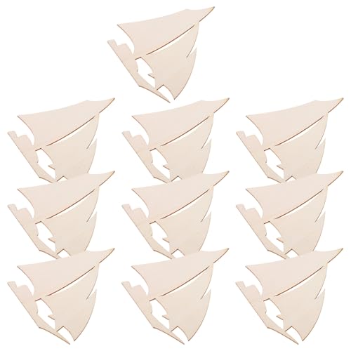 HYTROVE 10 Stück Teiliges DIY Holz Segelboot Modell für Nautische Dekoration Unbemalt für Strand und Heimdekoration Kreatives Bastelset für Gestaltung HYTROVE 10 Stück Teiliges DIY Holz Segelboot Modell für Nautische Dekoration Unbemalt für Strand und Heimdekoration Kreatives Bastelset für Gestaltung von HYTROVE