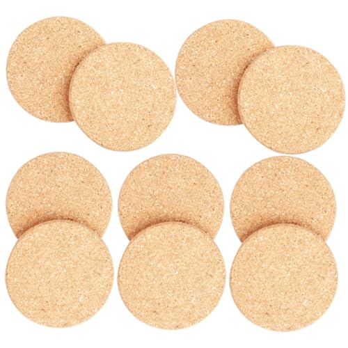 HYTROVE 10 Stück Teiliges Runde Kork Untersetzer Pflanzgefäße Untersetzer Pflanztopf Matte für Zimmerpflanzen Geräuschdämpfend und Wasserabsorbierend von HYTROVE