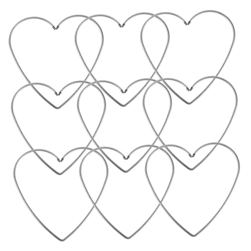 HYTROVE 10stück Herzform Metallring Für DIY Beschichtung Ring Handgefertigte Gardinenringe Für Frauen Und Mädchen HYTROVE 10stück Herzform Metallring Für DIY Beschichtung Ring Handgefertigte Gardinenringe Für Frauen Und Mädchen von HYTROVE