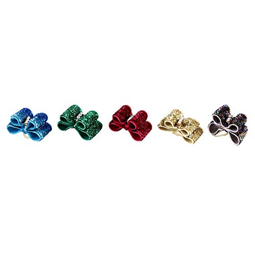 HYTROVE 10stücke Hunde Haargummis Mit Glitzer Bowknot Süße Tierhaarschmuck Für Partys Fotos Und Tägliches Tragen Erhältlich Sanft Zum Fell Und Hautfreundlich von HYTROVE