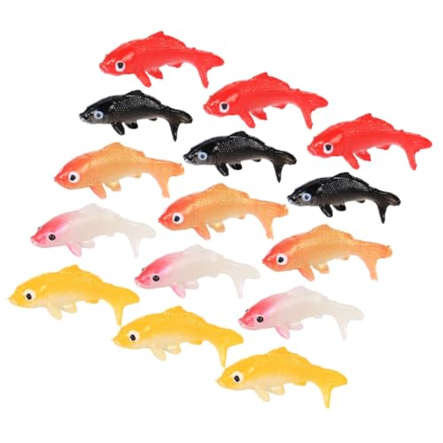 HYTROVE Künstlicher Zierkarpfen 15 Stück Realistische Kunstfisch Dekoration für Aquarium Garten Farblich Beständig für Unterwasserwelt von HYTROVE