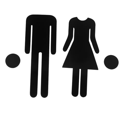 HYTROVE 2 Stück Acryl Toilettenschild mit Geschlechterkennzeichnung Praktische Badezimmer Wandschilder für Damen und Selbstklebend Dekorativ und Funktional HYTROVE 2 Stück Acryl Toilettenschild mit Geschlechterkennzeichnung Praktische Badezimmer Wandschilder für Damen und Selbstklebend Dekorativ und Funktional von HYTROVE