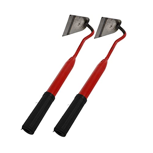 HYTROVE 2 Stück Gartenwerkzeug Handhacke Robuste Pflanzhacke für Unkrautentfernung und Bodenbearbeitung mit Gummiertem Griff für Gartenliebhaber und Outdoor Aktivitäten von HYTROVE