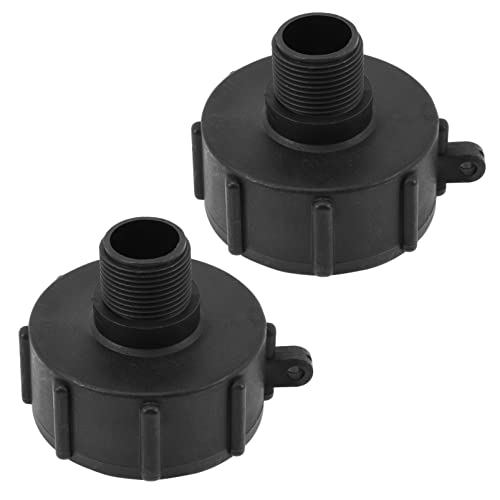 HYTROVE 2 Stück IBC Tankadapter IBC Fitting für Wasser Schlauchanschlüsse und Füllventile Robuste Kunststoffverbindung für Trinkwasser Installieren und Leckt von HYTROVE