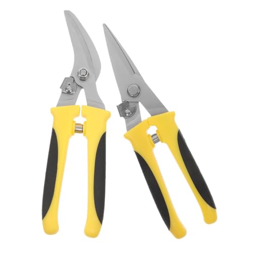 HYTROVE 2 Stück Multifunktionale Metallschere Teilig mit Rutschfestem Zweifarben Griff Kraftvolle Blechschere für Industrie und Bau Geeignet für Bleche Drahtkanäle Präzises Schneiden HYTROVE 2 Stück Multifunktionale Metallschere Teilig mit Rutschfestem Zweifarben Griff Kraftvolle Blechschere für Industrie und Bau Geeignet für Bleche Drahtkanäle Präzises Schneiden von HYTROVE