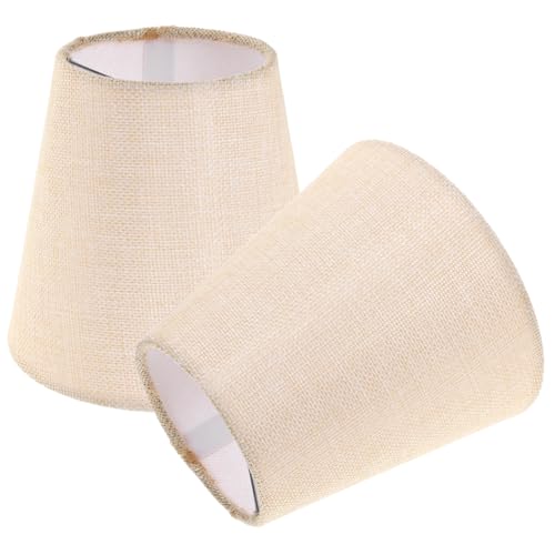 HYTROVE 2 Stück Stoff Lampenschirme Ersatz Lampenschirm für Wandlampe Stehlampe Pendelleuchte Trommel design Passend für Deckenleuchte Schreibtischlampe Wohnzimmer Schlafzimmer von HYTROVE