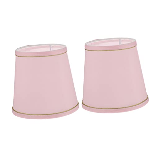 HYTROVE 2 Stück Stofflampenschirme Dekorative Lampenabdeckung für Tischlampen Stehlampen und Kronleuchter Rosa Helle Beleuchtung Stilvolles Design von HYTROVE
