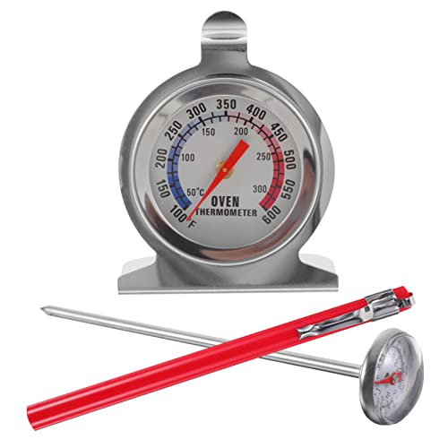 HYTROVE 2 Stück Teiliges Ofenthermometer aus Instant Read Thermometer für Flüssigkeiten und für Grill und Küche Präzise Temperaturmessung für Ergebnisse HYTROVE 2 Stück Teiliges Ofenthermometer aus Instant Read Thermometer für Flüssigkeiten und für Grill und Küche Präzise Temperaturmessung für Ergebnisse von HYTROVE
