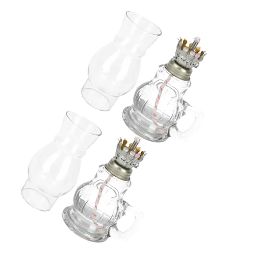 HYTROVE 2 Stück Vintage Kerosinlampen aus Glas mit Hitzebeständigem Lampenschirm Klassische Petroleum Öllampe für Innenräume Dekorative Retro Tischlampe für Wohnzimmer und Esszimmer HYTROVE 2 Stück Vintage Kerosinlampen aus Glas mit Hitzebeständigem Lampenschirm Klassische Petroleum Öllampe für Innenräume Dekorative Retro Tischlampe für Wohnzimmer und Esszimmer von HYTROVE