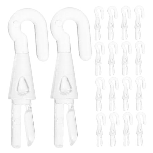 HYTROVE 20 Stück Blind Wand Connector Robuste Blindenstangenhaken mit Flexibler Konstruktion für Präzise Lichtanpassung und Verbessertes Raumklima Transparent von HYTROVE