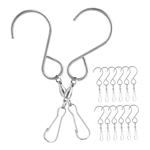 HYTROVE 20 Stück Rotierende Haken für Windspiele Drehbare Aufhängung für Gartendekoration Vogelkäfige und Laternen Robuste Sichere Clips für und Außenbereich HYTROVE 20 Stück Rotierende Haken für Windspiele Drehbare Aufhängung für Gartendekoration Vogelkäfige und Laternen Robuste Sichere Clips für und Außenbereich von HYTROVE