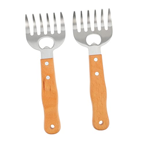 HYTROVE 2Stücke Bbq Fleischschredderkrallen Hitze und Rutschfester Grillwerkzeug für Zerkleinern von Fleisch Flaschenöffner Funktion von HYTROVE