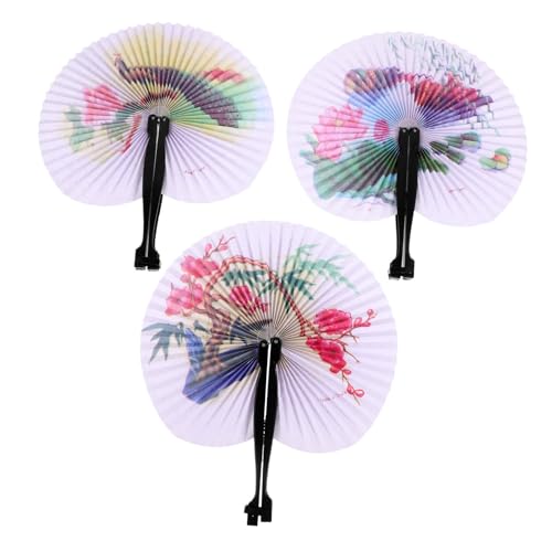 HYTROVE 3 Stück Faltfächer Antiker Handfächer für Sommer Tanz Hochzeiten und Dekoration Tragbare Klappfächer mit Feinen Details und Einzigartigem Design HYTROVE 3 Stück Faltfächer Antiker Handfächer für Sommer Tanz Hochzeiten und Dekoration Tragbare Klappfächer mit Feinen Details und Einzigartigem Design von HYTROVE