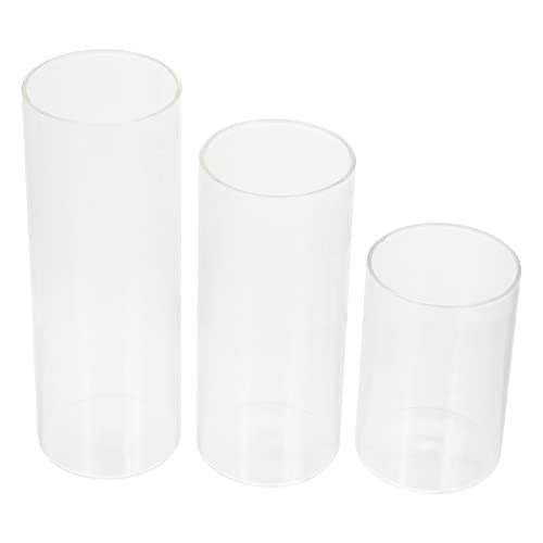 HYTROVE 3 Stück Transparenter Kerzenhalter Teiliges Zylindrisches Design für Romantische Dekoration und Stimmungsvolle bei Hochzeiten Partys und Zuhause HYTROVE 3 Stück Transparenter Kerzenhalter Teiliges Zylindrisches Design für Romantische Dekoration und Stimmungsvolle bei Hochzeiten Partys und Zuhause von HYTROVE