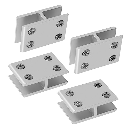 HYTROVE 4 Stück Teiliges Aluminiumlegierung Glasregalhalterungen für Glasplatten und Hitzebeständig für Weinschränke und Vitrinen HYTROVE 4 Stück Teiliges Aluminiumlegierung Glasregalhalterungen für Glasplatten und Hitzebeständig für Weinschränke und Vitrinen von HYTROVE