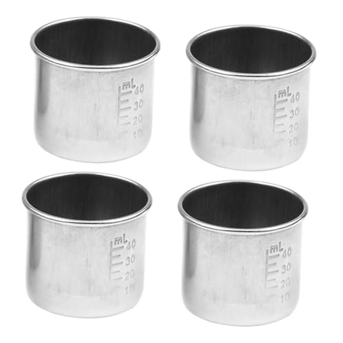HYTROVE 4 Stück Teiliges Medizin Messbecher aus Edelstahl Mehrfunktionale Graduierte Flüssigkeitsbecher mit Sicherer Politur Langlebig und Präzise für Haushalt und Labor HYTROVE 4 Stück Teiliges Medizin Messbecher aus Edelstahl Mehrfunktionale Graduierte Flüssigkeitsbecher mit Sicherer Politur Langlebig und Präzise für Haushalt und Labor von HYTROVE