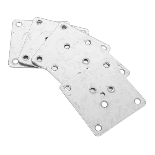 HYTROVE 5 Stück Möbelbeine Befestigungsplatten Dicke Flachverbinder für Sofabeine Stabile Montageplatten mit Vorgebohrten Löchern Einfache DIY Reparatur für Möbelbeine von HYTROVE