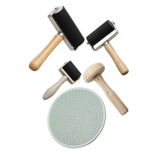 HYTROVE 5stücke Teiliges Holz-pilz-Gummi-blockdruck-baren-Set DIY-druckwerkzeuge Für Kunststoffstempel Und Blockdruckzubehör von HYTROVE