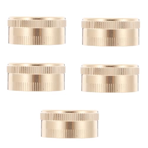 HYTROVE 5 Stück Teiliges Messing Gartenschlauch Verschlusskappen Auslaufschutz Korrosionsbeständig für Wasserhahn Sprinkler und Bewässerungssysteme von HYTROVE