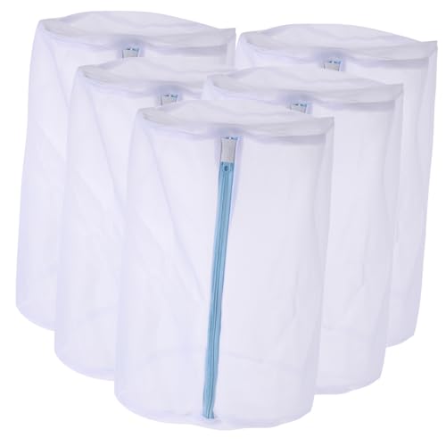HYTROVE 5 Stück Teiliges Wäschenetz Set für Waschmaschine Blaues Mesh Zylindrische Form zum Schutz von Kleidung Reiseorganizer HYTROVE 5 Stück Teiliges Wäschenetz Set für Waschmaschine Blaues Mesh Zylindrische Form zum Schutz von Kleidung Reiseorganizer von HYTROVE