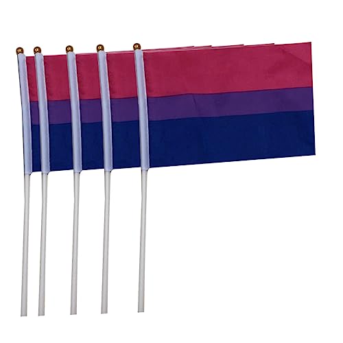 HYTROVE 50 Stück Transgender Hand Waving Flag Mini Stick Flagge Strapazierfähigem für Festivals Partys und Dekoration und Außeneinsatz Geeignet von HYTROVE