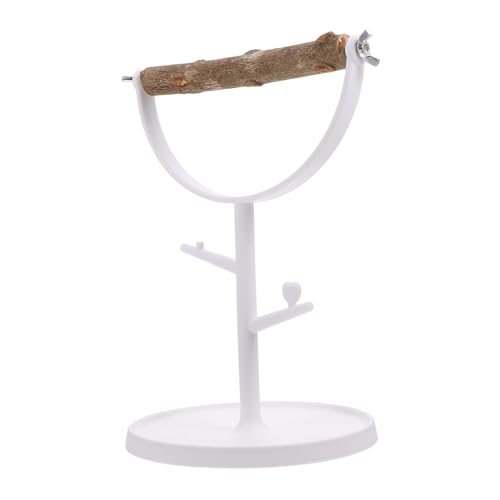 HYTROVE Bird Grinding Perch aus Naturholz mit Robustem Kunststoffständer Kauspielzeug für Papageien und Sittiche Trainingsstand zur Fuß Beinübung Wetterfest und Langlebig für Vogelkäfige HYTROVE Bird Grinding Perch aus Naturholz mit Robustem Kunststoffständer Kauspielzeug für Papageien und Sittiche Trainingsstand zur Fuß Beinübung Wetterfest und Langlebig für Vogelkäfige von HYTROVE