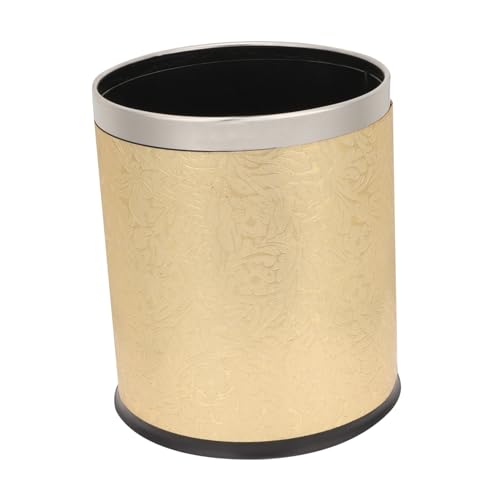 HYTROVE Doppelter Abfalleimer ohne Deckel Eleganter Goldener Mülleimer für Papier Feuerfestes Material für Büro und Zuhause Stilvolles Design für Aufbewahrung und Recycling HYTROVE Doppelter Abfalleimer ohne Deckel Eleganter Goldener Mülleimer für Papier Feuerfestes Material für Büro und Zuhause Stilvolles Design für Aufbewahrung und Recycling von HYTROVE