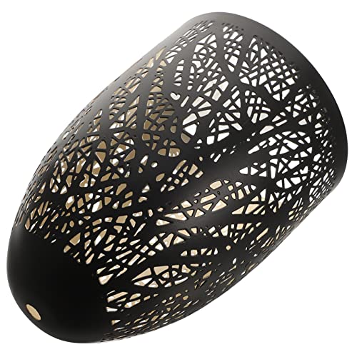 HYTROVE Kronleuchter Lampenschirm Metall Dekorativer Hängelampenschirm mit Hohlem Design Schwarz Gold für Deckenleuchten und Pendellampen Installieren HYTROVE Kronleuchter Lampenschirm Metall Dekorativer Hängelampenschirm mit Hohlem Design Schwarz Gold für Deckenleuchten und Pendellampen Installieren von HYTROVE